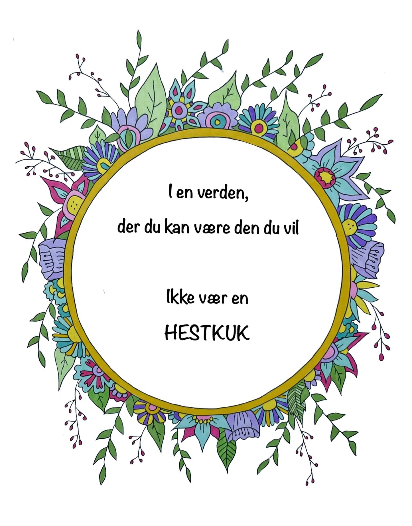 Plakat - Ikke vær en hestkuk