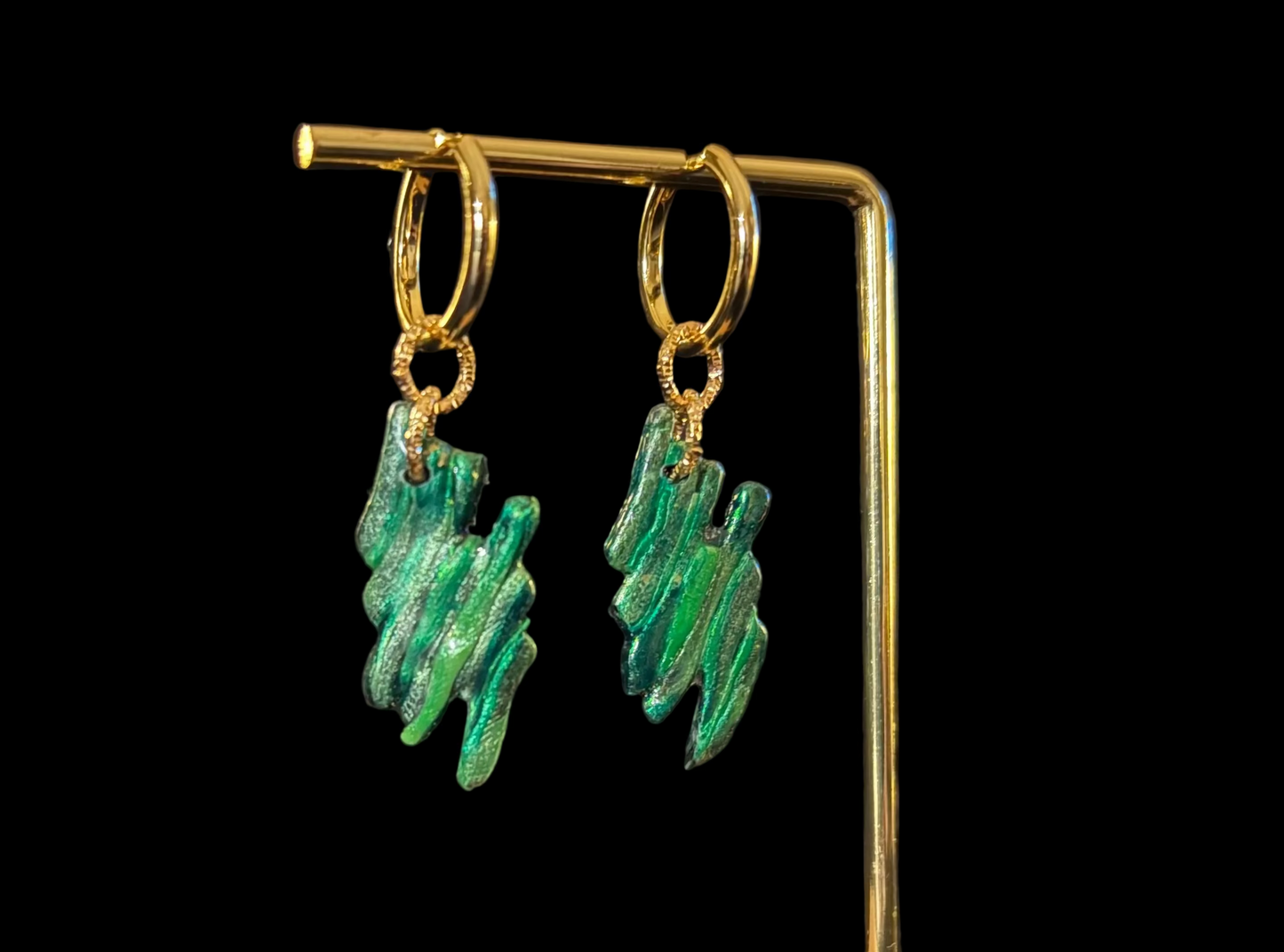 Håndlagde øredobber Nordlys
