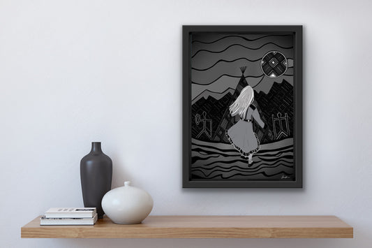 ⭐️ «Áibbašeapmi» 50*70 cm - innrammet